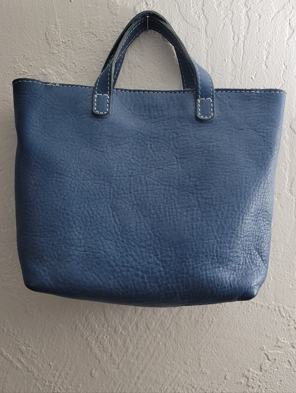 PLG Portland Leather Goods Original Indigo Mini-Crossbody Zip With Strap ๐ Rare - Picture 3 of 16